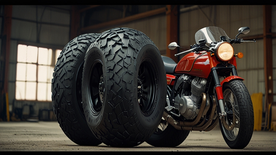 largest tires that will fit on 77' Honda 750 CNK